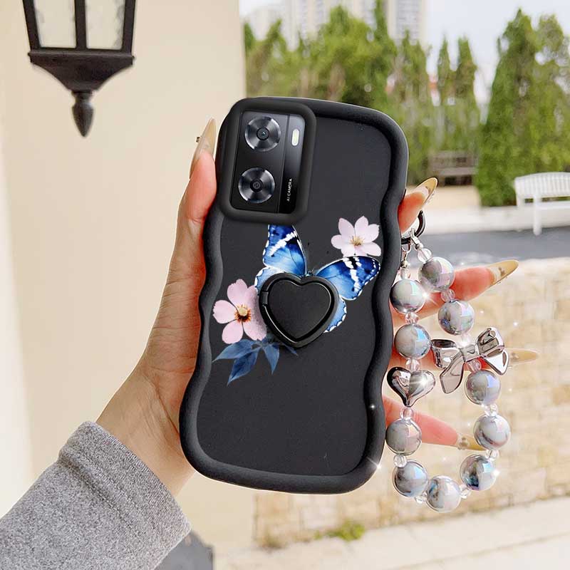 Durable For OnePlus Nord N20 SE/Nord 4/Nord CE4/Nord N300/Nord N30 SE/Nord CE 5G/Nord CE4 Lite/Nord N20 5G Cover Comfortable feel 3pcs( Beautiful butterfly  phone Case+Lanyard+Stand) Phone Case Suitable For OnePlus Nord 4 Featuring