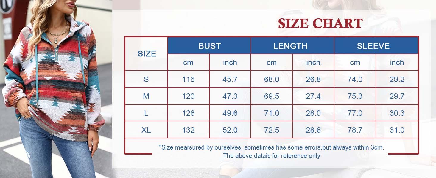 FMEYOA Womens Christmas Aztec Half Zip Up Hoodies Sweatshirt Casual Long Sleeve Oversized Ethnic Tribal Hooded Pullover Shirt Top