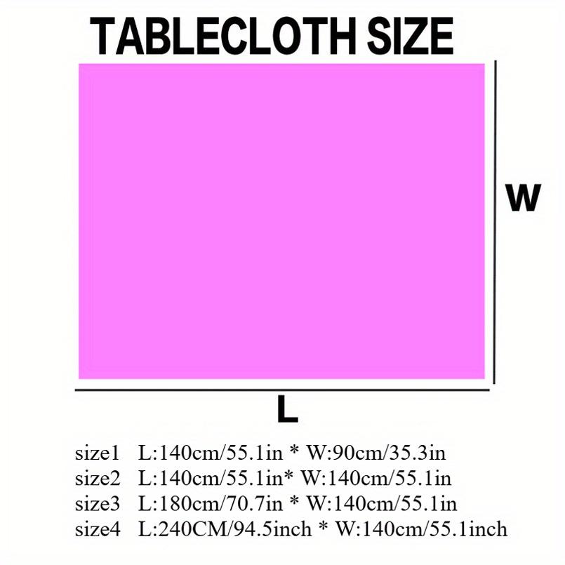 Rectangular polyester tablecloth adorned with geometric cherry blossom patterns - of excellent quality, heat-resistant and wear-resistant, suitable for various occasions such as dining tables, parties, restaurants, coffee tables, etc