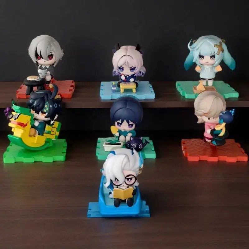 Official Genuine Genshin Impact Childhood Dreams Series Wanderer Figure Blind Box Pvc Anime Figures Collectible Desktop Ornament