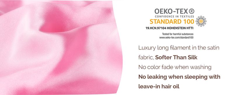 YANIBEST Silk Bonnet for Sleeping Women - Pink Satin with Tie Band, Braids Hair Bonnet for Long Hair, Gift for Women,TikTokShopBlackFriday