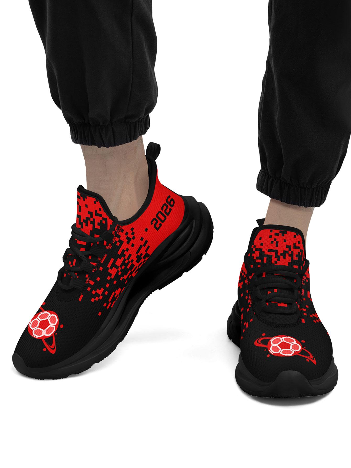 COOLCUSTOMIZE Men's SUI 2026 Soccer Pixel Art  Sports Shoes, Stylish Breathable Running Sneakers, Casual  Footwear