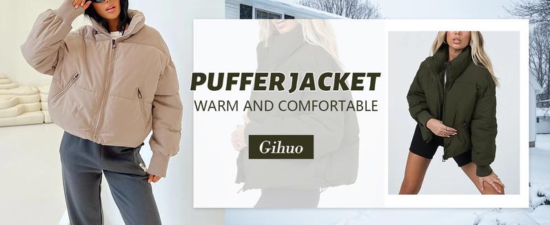 Yimoon Women's Elegant Stylish Short Cotton Jacket with Hood and Zipper Winter Jacket Women Winter Outerwear with Windproof Cuffs Warm Casual Thick Mujer Coat