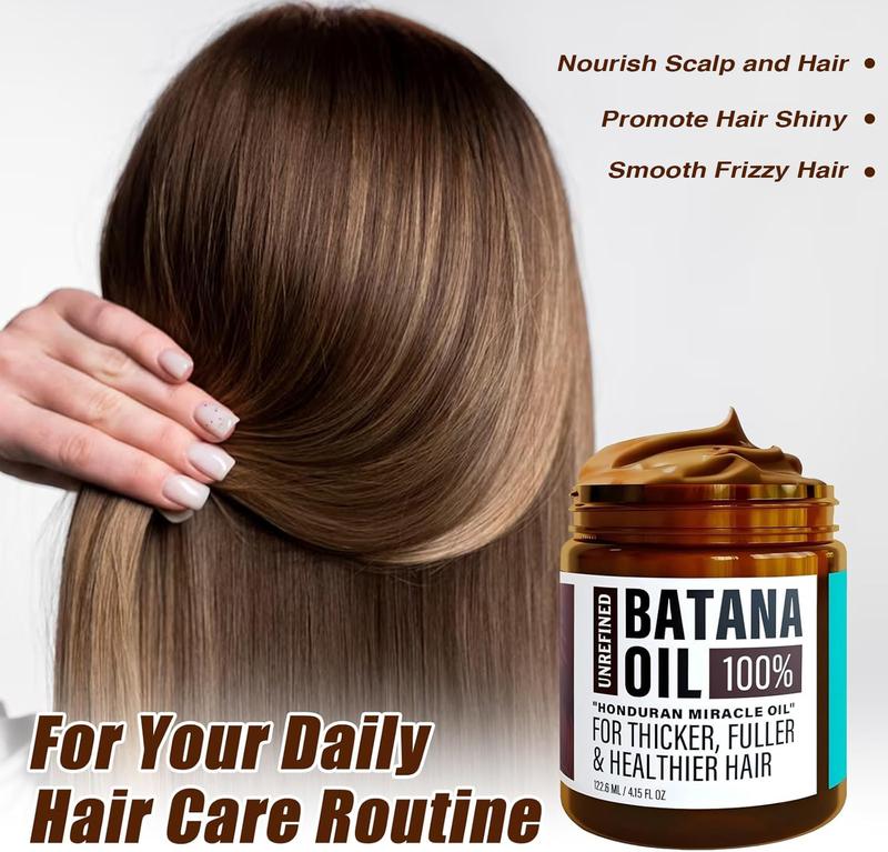 BARUBT 100% Unrefined Batana Oil-Fuller, Thicker Hair for Women&Men, Silky Conditioning, Frizz Control&Color Care