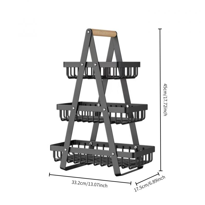 Kitchen Vegetable Storage Rack, Countertop Fruit and Vegetable Basket, Multi-Layer Vegetable Basket, Living Room Fruit Storage Rack
