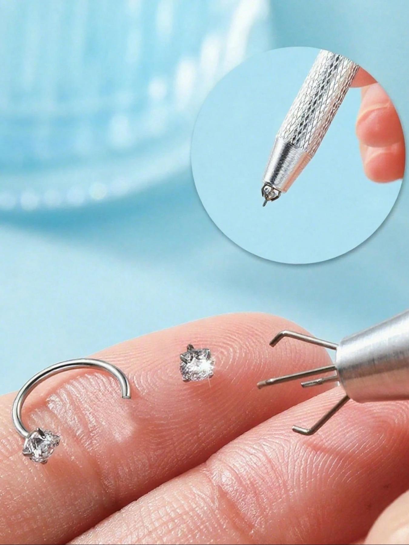 Stainless Steel CZ-Inlaid Nose Ring for Women and Men, Fashion Body Jewelry for Parties and Everyday Wear, Trendy Versatile Style, Exquisite Jewelry Gift