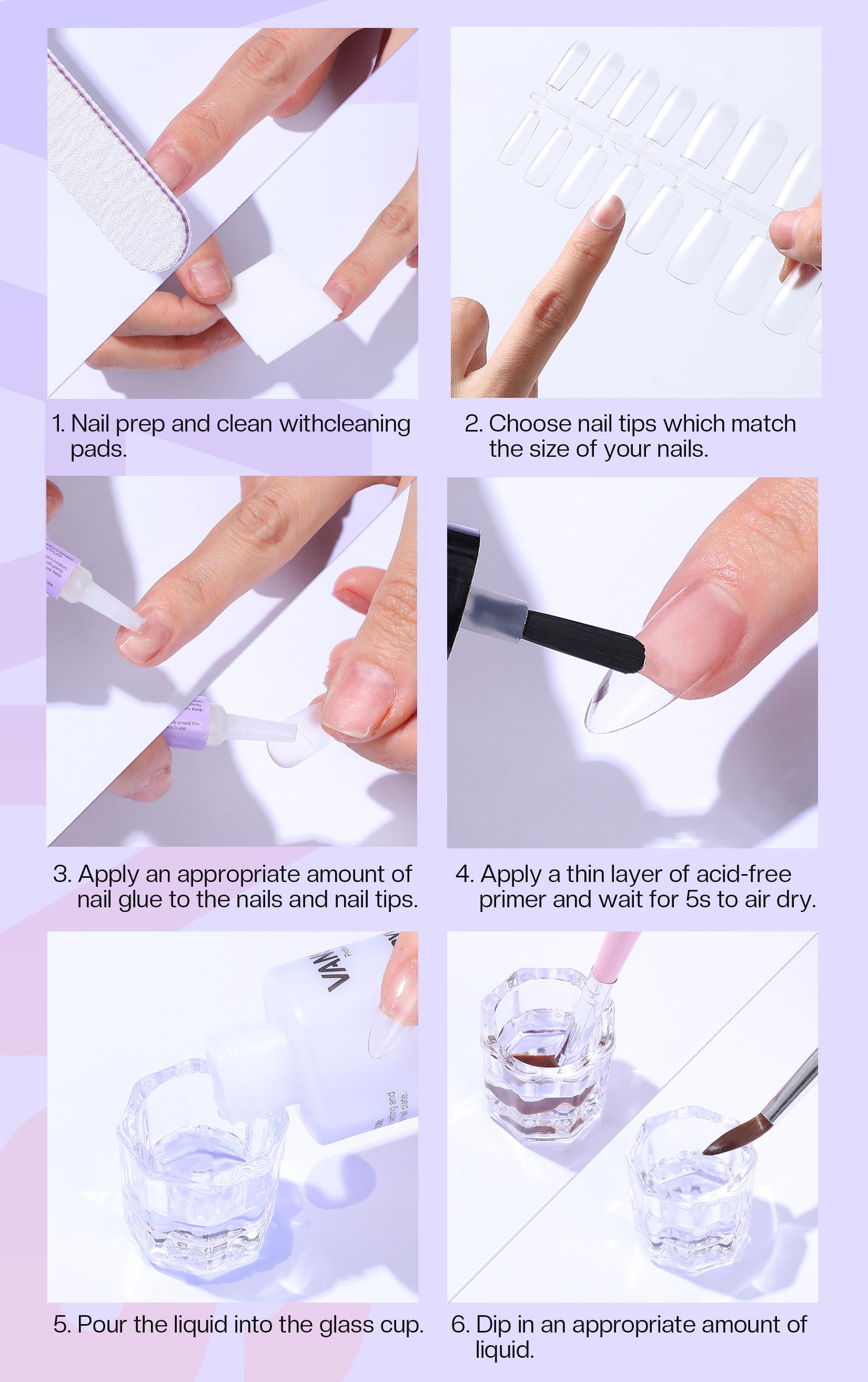 VANSISOS Professional Acrylic Nail Kit for Beginners | Acrylic Nail Charms & Complete Full Nail Supplies