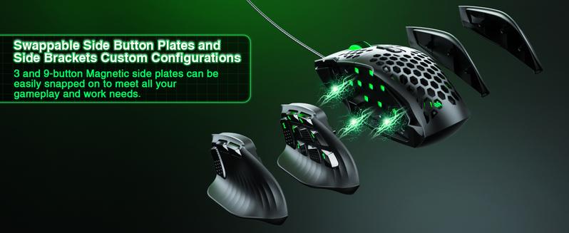 SOLAKAKA SM809 MMO Gaming Mouse Wired RGB with 9 Side Buttons, 22800 DPI High Precision Sensor Optical Ergonomic Gamer Mouse,16 Programmable Custom Macro Shortcuts Remapping PC Gaming Mice for Windows FallFreshness