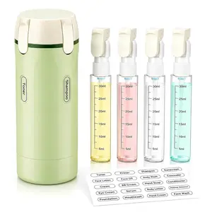 Four-In-One Travel Dispenser Bottles, 4-Pack 30ML Leak-Proof Reusable Pump Bottles, Tsa Compliant, Ideal for Shampoo, Lotion, Conditioner，Travel essentials for men and women