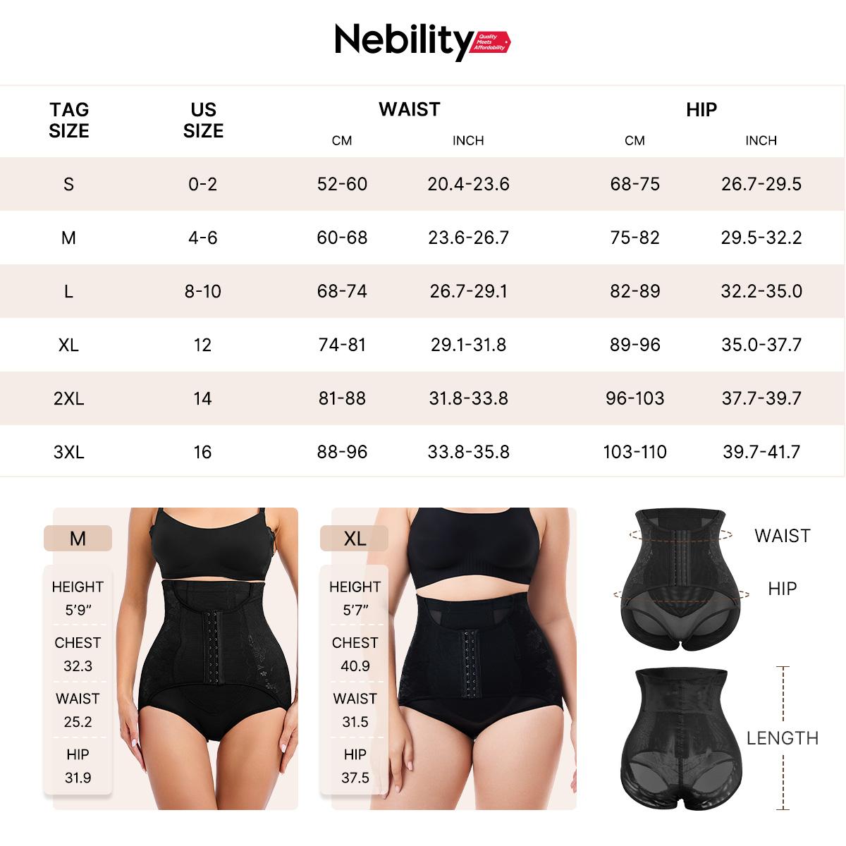 Nebility High Rise Cincher Slimming Panties Cooling Stomach Flattening Underwear Basic Compression Shapewear Bottoms Womenswear