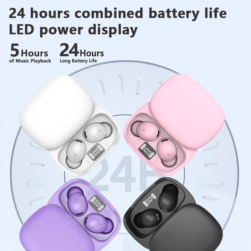 Wireless Earphone, In-ear Design Earphone with Charging Case, Noise Cancelling Headphone for Gaming, Sports, Office, Home, Audio, Earbuds Wireless, TWS Earbuds, Sliding cover charging case with LED battery level indication Headset