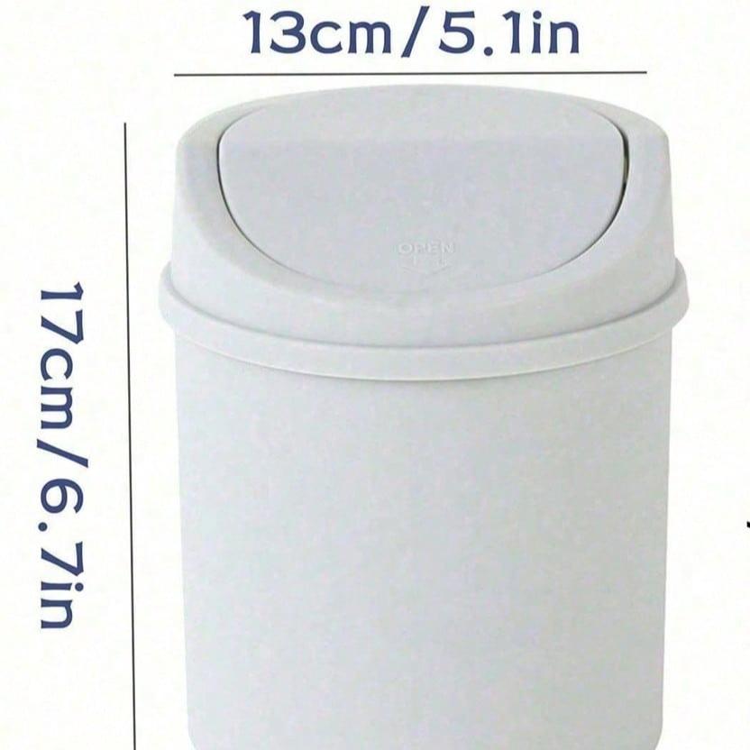 Mini Garbage Bin, Covered Trash Can, Desktop Trash Can, Plastic Waste Paper Basket, To Prevent Odor Leakage, Odor Prevention, Storing Fruit Peel & Paper Scraps To Keep Desk Tidy, Storage, For Office, Living Room, Study, Coffee Table Decor