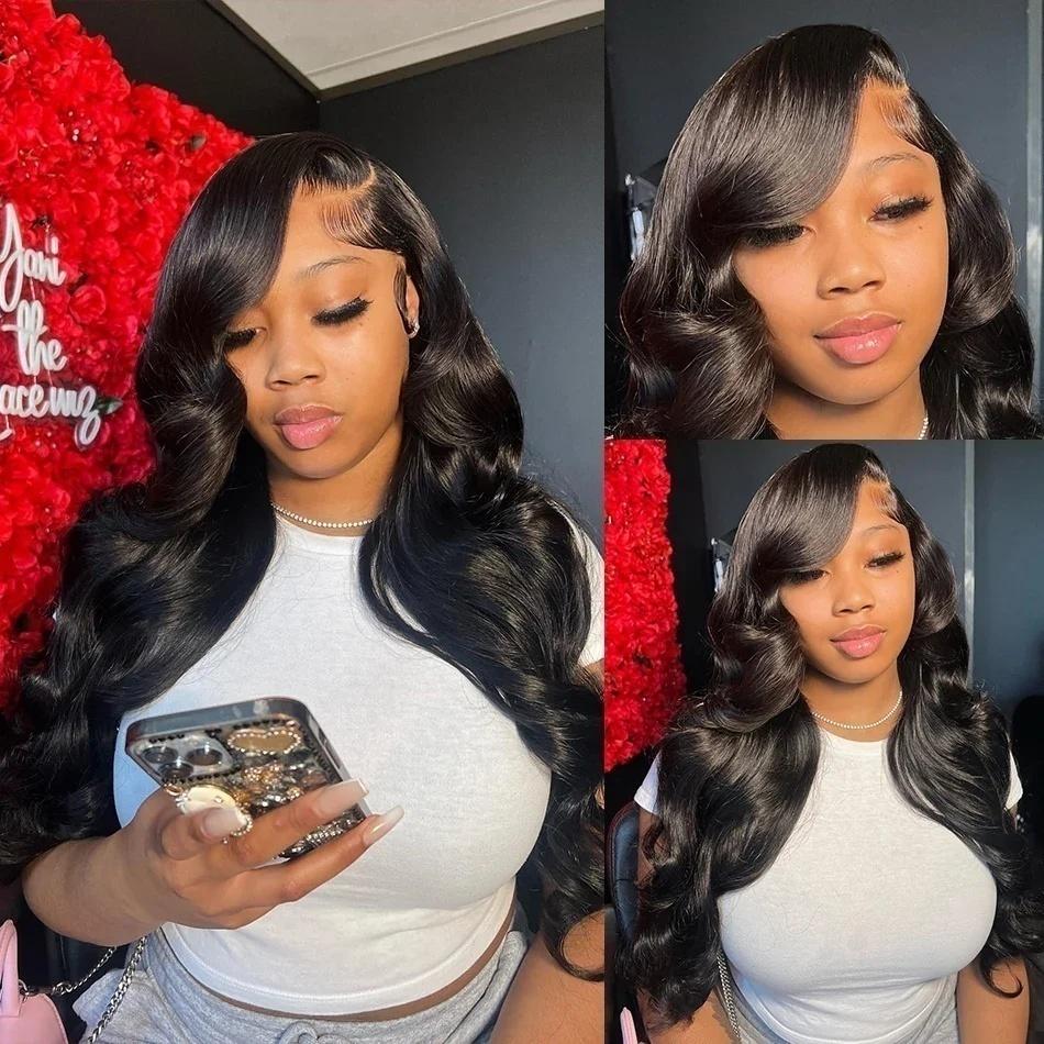 BB Face Body Wave 13x6 HD lace Front Human Hair Wigs P4/27 Highlight 180% density Pre plucked 99j Lace Frontal Human Hair Wigs For Women With Baby Hair