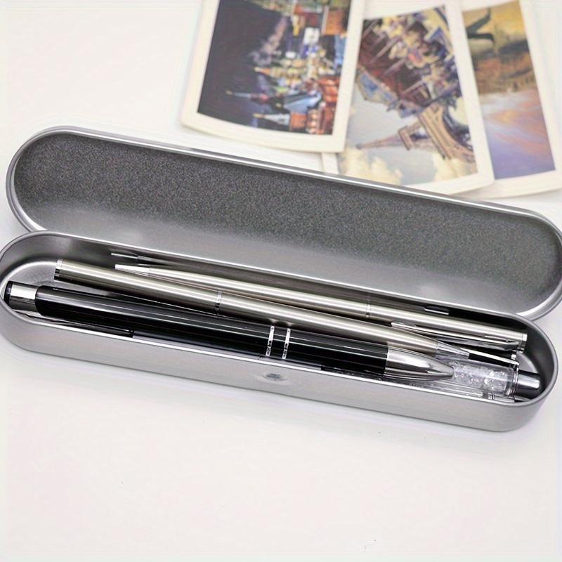 1pc Storage Box, Tinplate Box, Rectangular Gift Box, Packaging, Pen, Stationery, Clamshell, Acne Needle, Tweezers, Storage Tin Box, Suitable for Pencils, Pens, Markers, and Other Small Tools