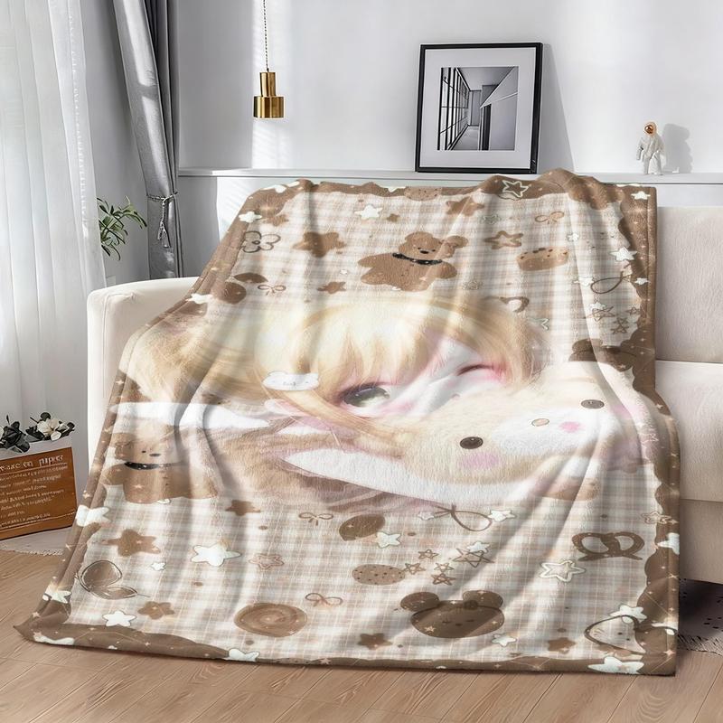 Sweet Girl Exclusive Harajuku Style Wall Hanging Cloth, Flannel Blanket, Suitable for All, Daily Business Essential Item