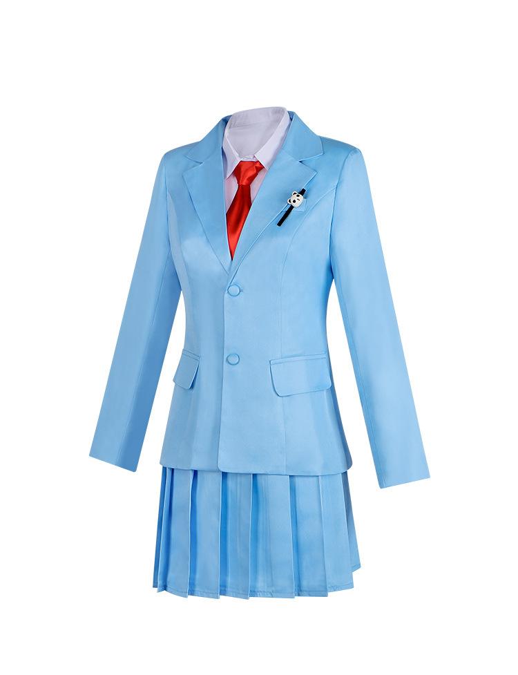 Anime Skip and Loafer Mitsumi Iwakura-Shima Sousuke Cosplay Costume - Unisex Blue Polyester School Uniform with Costume Wigs 1, Do Not Bleach, Hand Wash Only, Hang Dry for Cosplay Party, Halloween, Only Wigs 1, Holiday