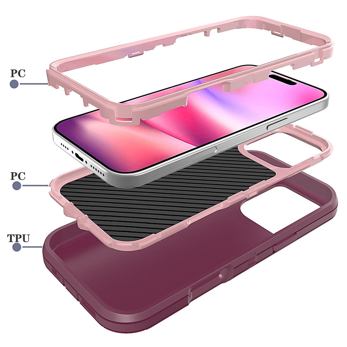 Essential phone case for outdoor workers, suitable for iPhone 16 Pro Max with back clip, iPhone 15 Plus protective case, 14 Max with rotating clip, 13 Pro waist-hanging phone case