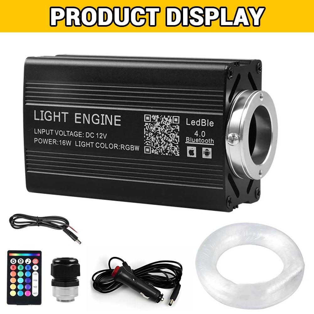 16W Headliner Star Light Kit, 1000Pcs Ceiling Fiber Optic Lights APP/Remote Control Star Effect Music Mode RGBW Sound Activated for Car Roof Home Ceiling 16W Headliner Star Light Kit, 1000Pcs Ceiling Fiber Optic Lights APP/Remote Control Star Effect Music Mode RGBW Sound Activated for Car Roof Home Ceiling