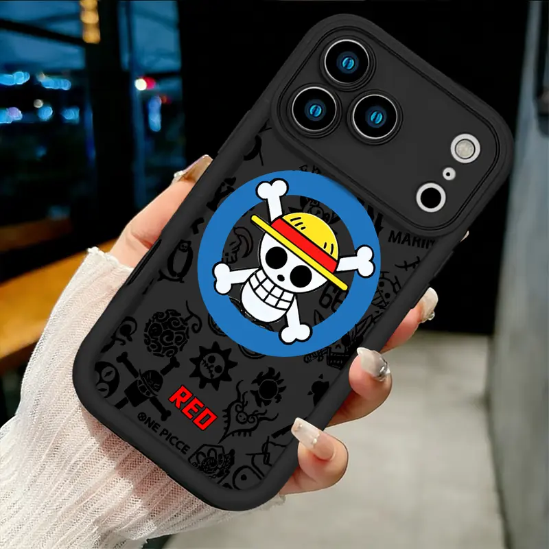 One Piece Straw Hat Pirates Skull Logo Devil Fruit Doodle Phone Case ...