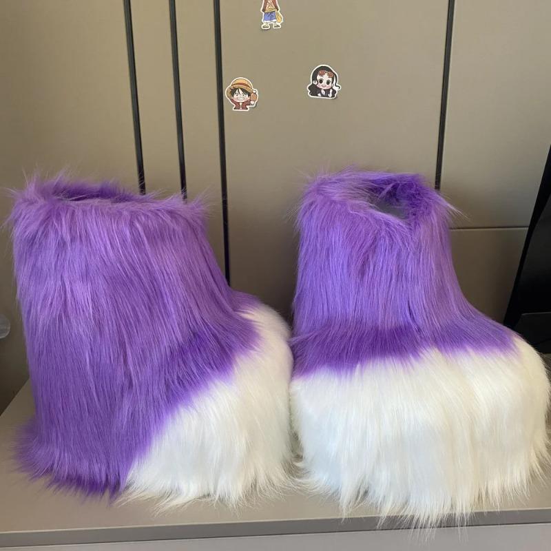 New Kig Fursuit Cosplay Paw Shoes Furry Fursuit Cosplay Rubbit Cat Boots Cute Fluffy Animal Manga Party Cos Wearable Costume