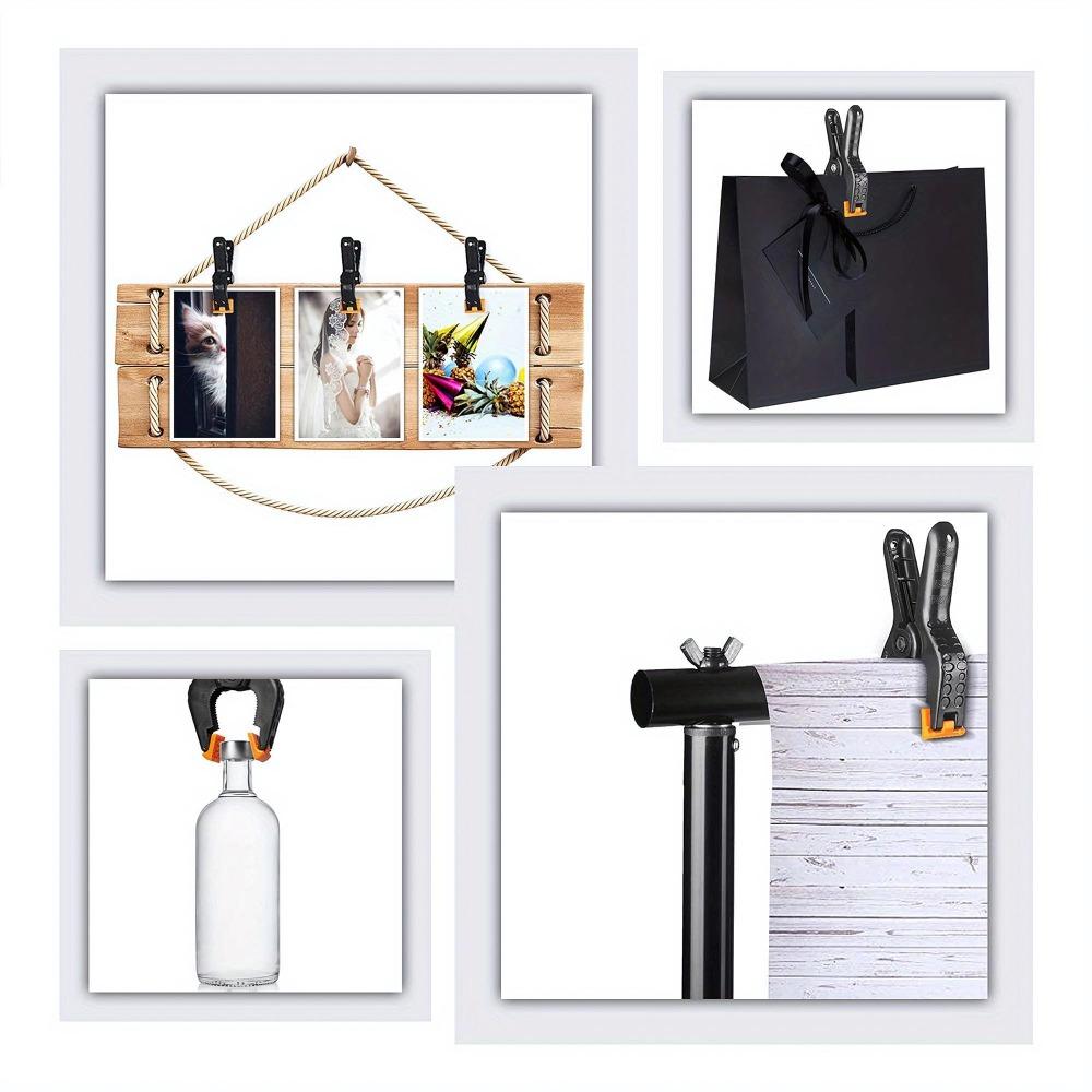 Multi-Function 10-Pack Spring Clamps Set: 2-Inch & 4-Inch Dual-Size Quick-Release Clamps, Non-Slip Handle, Anti-Rust Plastic, Strong Locking for Woodworking, Crafting, Sewing, Fabric, DIY Projects with Multi-Angle Adjustment Tool