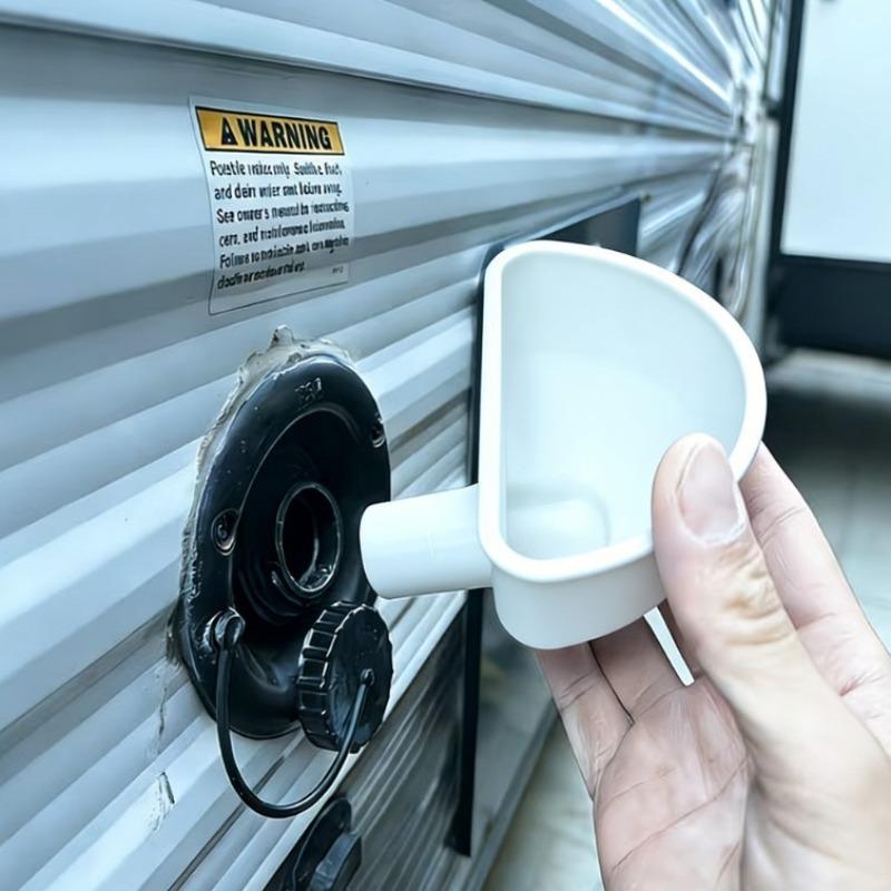 RV Freshwater Tank Filling Funnel, Easy Installation, Suitable for Rvs and Trailers, Essential Camping Gear, Durable Design