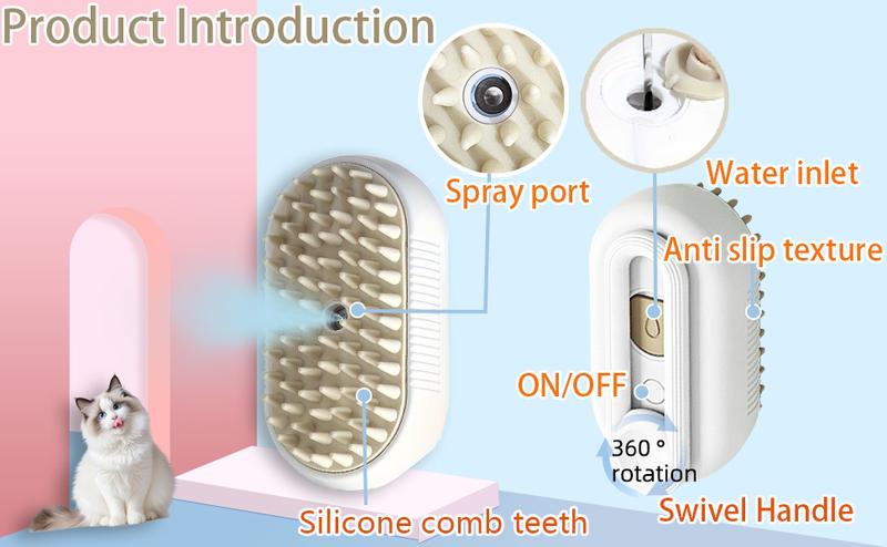 Pet Steam Brush,Cat Dog Hair Remover, Adjustable Pet Hair Remover,Pet Steamy Mist,Steam Pet Brush for Pet Hair 3-IN-1 Steamy Cat Brush Grooming Comb for Dogs Steam Brush for Cats Remove Flying Fur Steam Advanced Pet Hair Removal Comb pet pal brush Pet Steam Brush,Cat Dog Hair Remover, Adjustable Pet Hair Remover,Pet Steamy Mist,Steam Pet Brush for Pet Hair 3-IN-1 Steamy Cat Brush Grooming Comb for Dogs Steam Brush for Cats Remove Flying Fur Steam Advanced Pet Hair Removal Comb pet pal brush