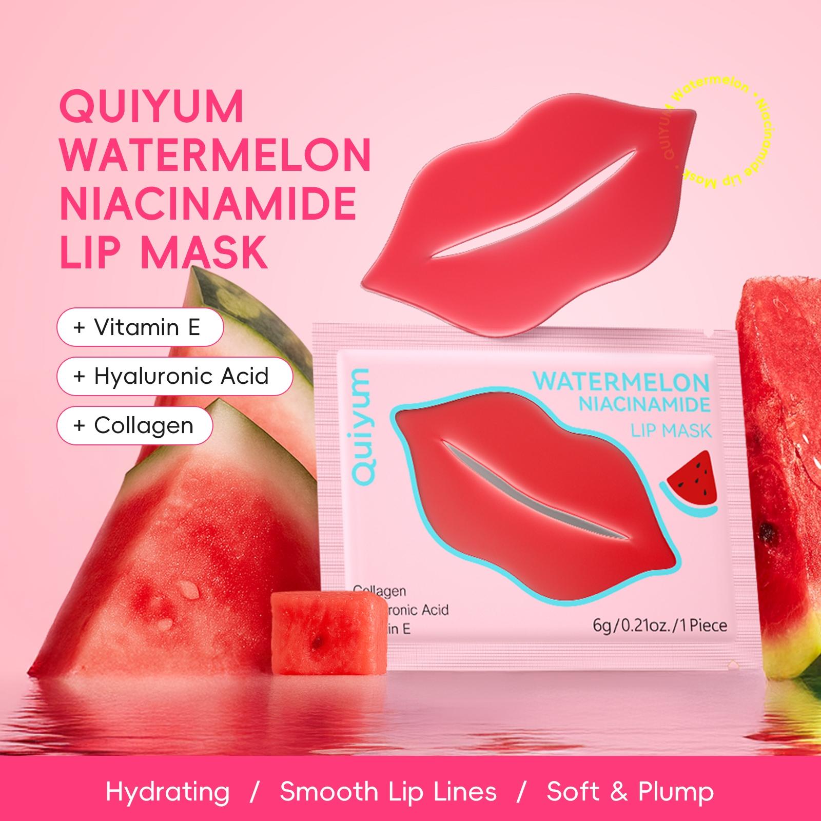 Quiyum Watermelon Skincare Set,  Cleanser & Toner & Serum & Eye Cream & Essence Cream,Mask,Bandeau,Hairpin,Card,Makeup Bag,Moisturizing Skin Care Kit for Women & Girl, Body Care Sets, Best Gift Ideas