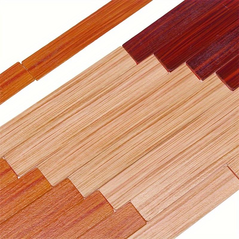 20pcs Dollhouse Miniature Wood Flooring Peel & Stick Planks with Realistic Wood Grain for BJD Kitchen Scene, Perfect Craft Gift