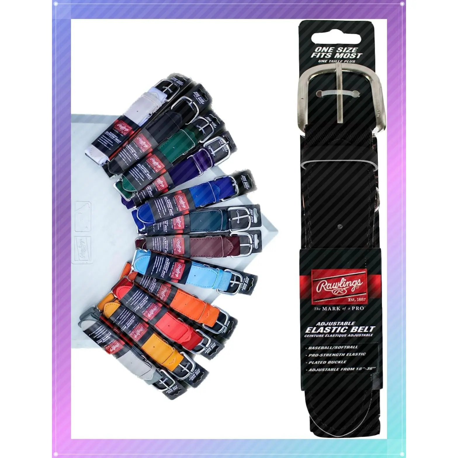 Elastic Game Day Belt | Baseball/Softball | Adult/Youth | Multiple ColorsGift