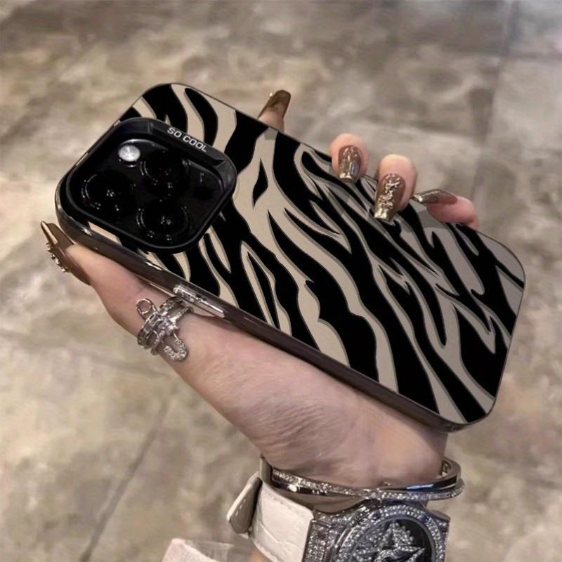 Creative Zebra Pattern Protective Shockproof Ultra-Thin Phone Case Cover Protector, Camera Lens Protection, Fits iPhone 16/15/14/13/12/11/plus/pro Max, Perfect Gift
