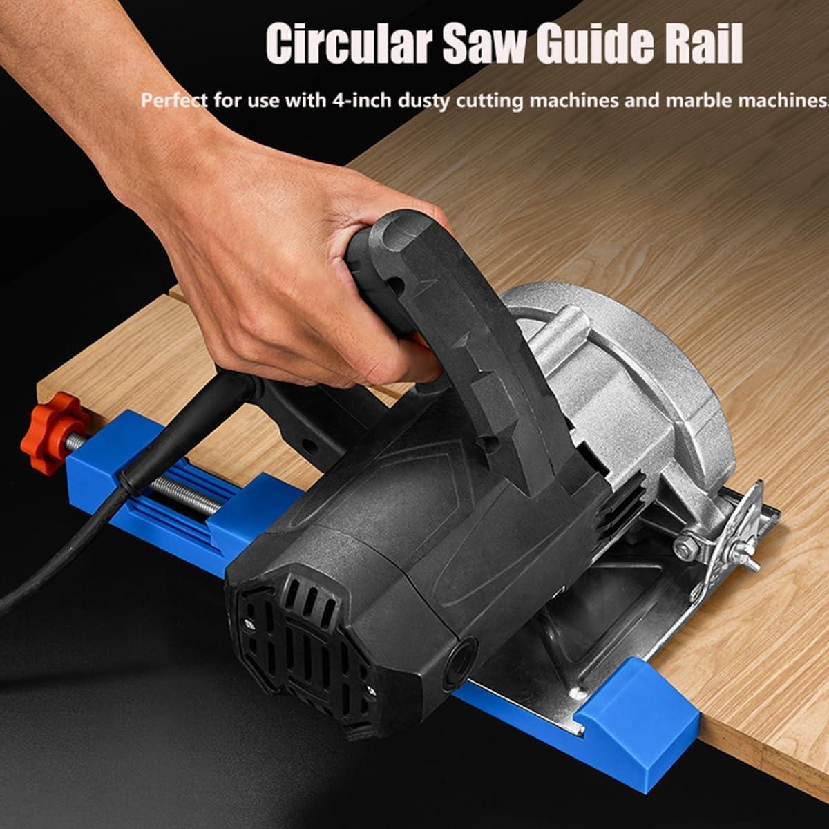 Blue Cutting Machine Base Adjustable Circular Saw Guide Rail, Precision Cutting and Milling Track for Accurate Cuts Hardware