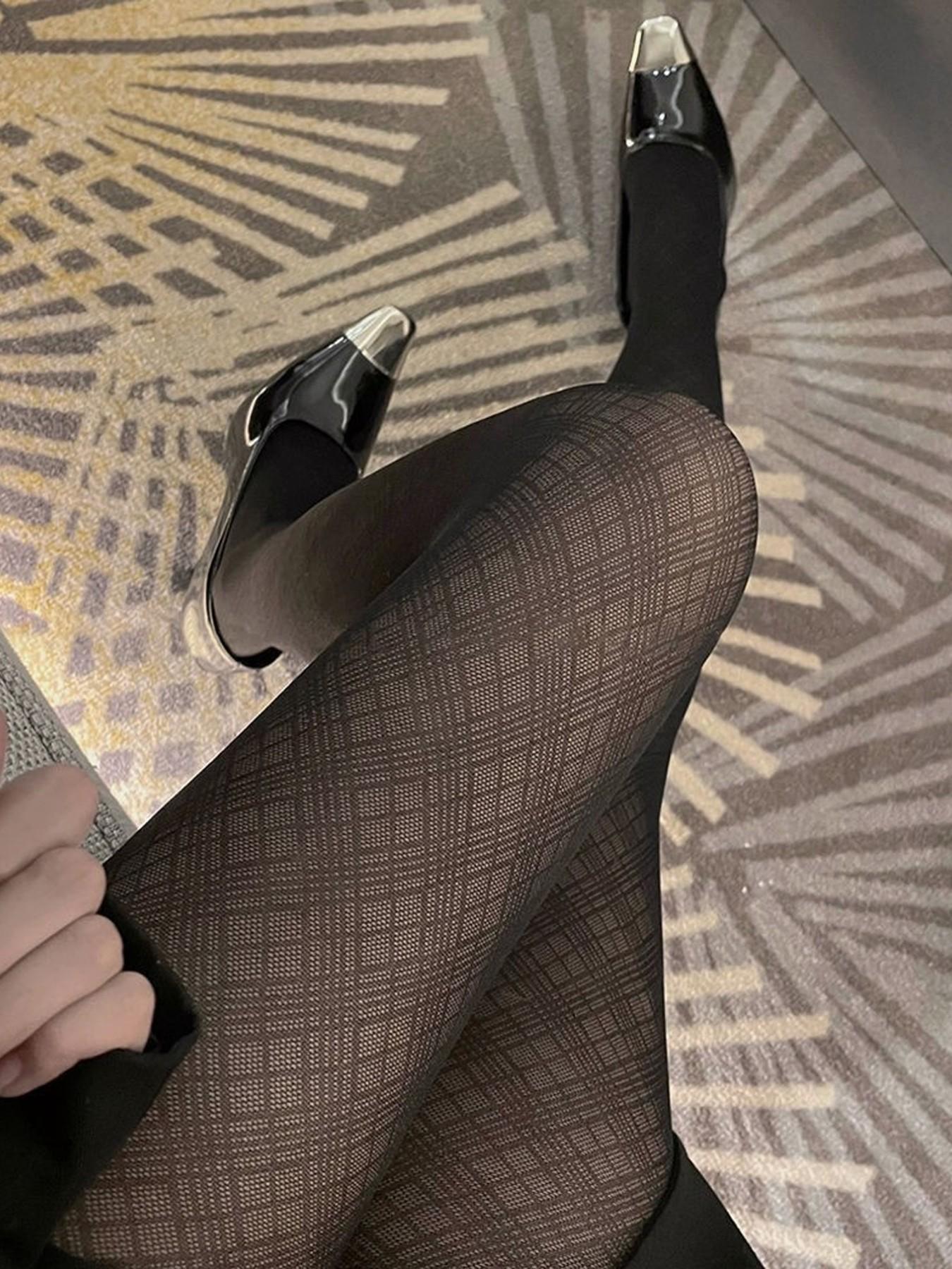 Spring Summer New Japanese Style Sexy Mesh Pantyhose, Anti-Snag Stockings for Women, Fitted Plain Pattern, Elegant Style