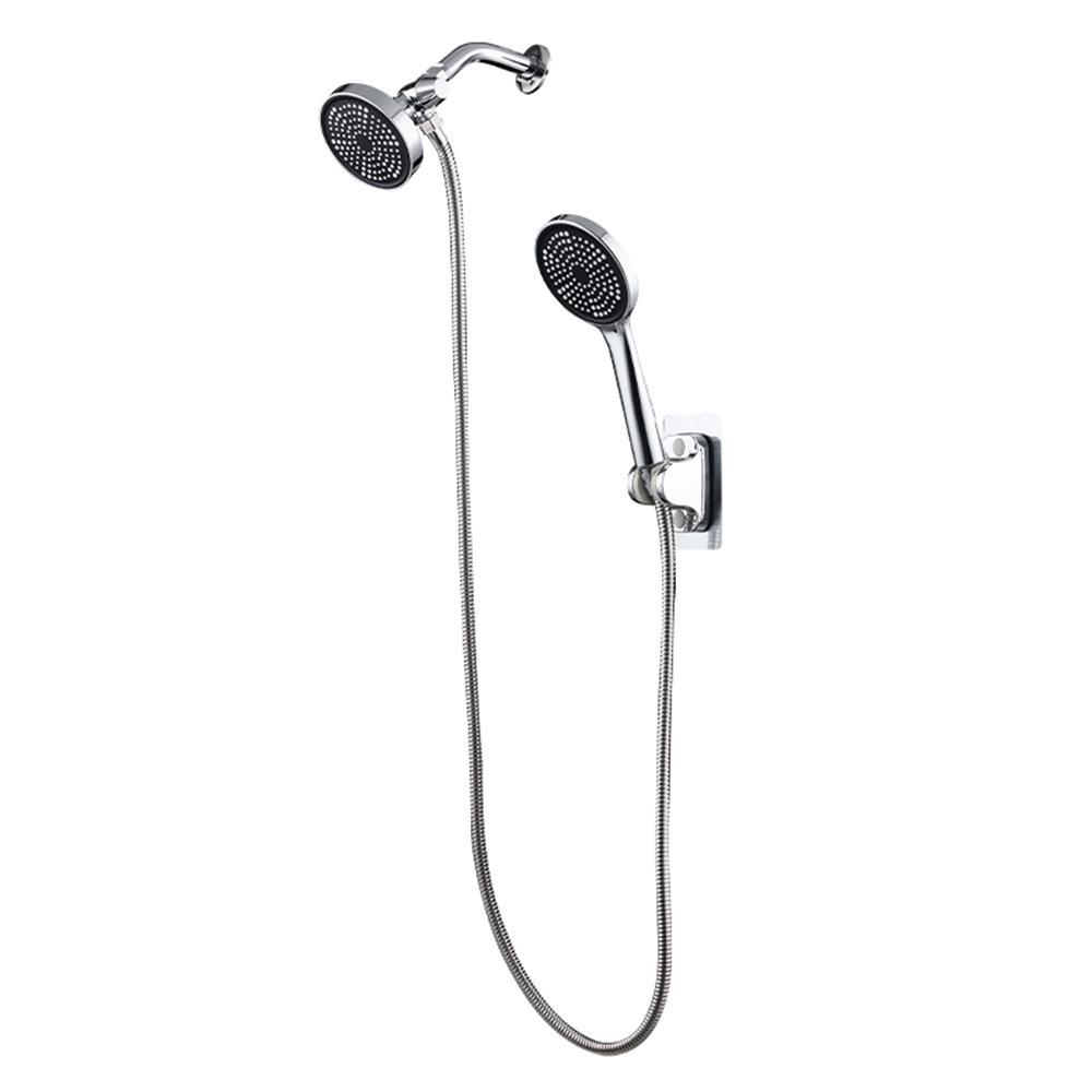 Plastic High Flow Shower Head and Hose Set, 2-In-1 Handheld & Rainfall System, Multi-Functional Flexible Hose, Easy Installation, Dual Showerhead Combo