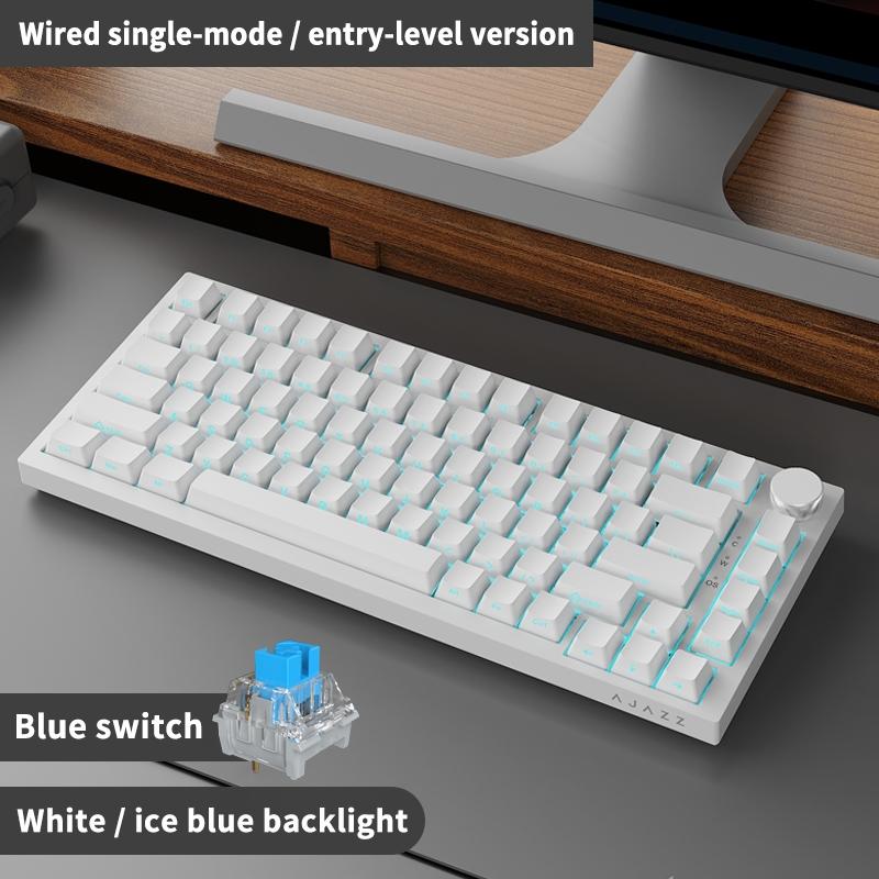 AJAZZ AK820 wired gaming mechanical keyboard is a must-have for esports gamers in the office. It comes in multiple colors and can be selected with full key hot swappable Gasket structure and metal adjustment knob. FN multimedia function is plug and play