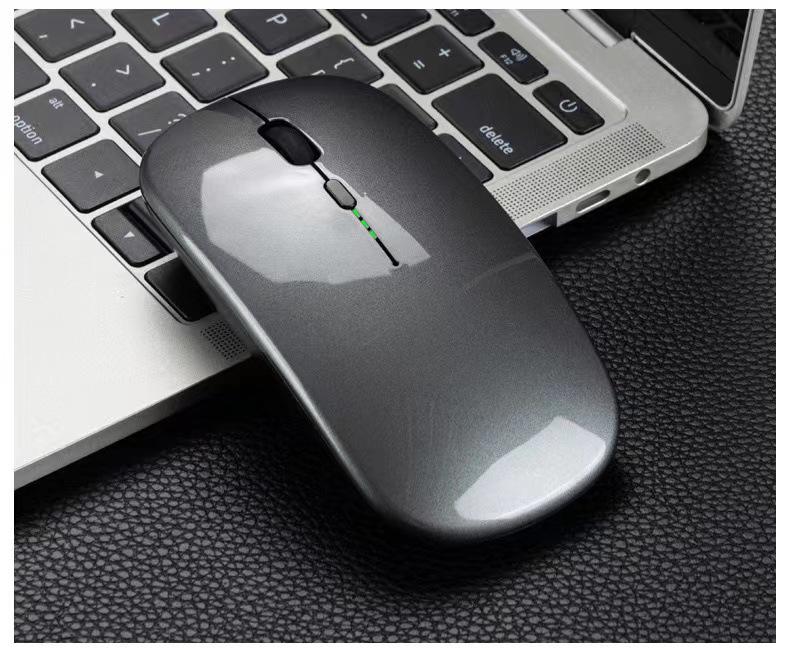 Wireless Bluetooth-compatible Dual Mode Mouse, Charging Display Screen, Silent, Laptop, Desktop Computer, Phone, Tablet Compatible, Lightweight Design
