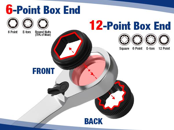 #JumpstartSale WORKPRO 7-Count 3-in-1 Reversible Ratchet Wrench Set,  6Pt& 12Pt& Open-End Wrenches, 72-Teeth Ratcheting Combination Wrench with Rolling Pouch