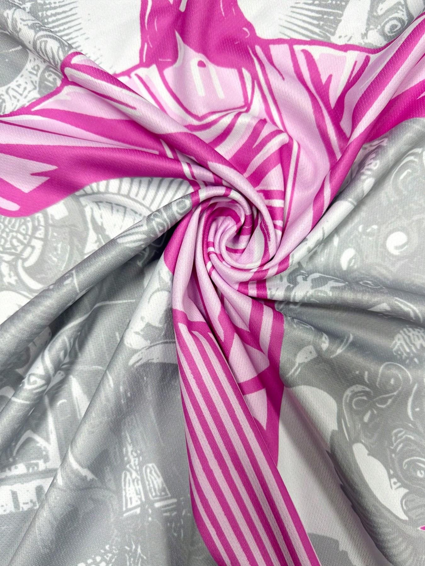 Men's Brazil Christ the Redeemer Art Print Soccer Jersey, Graphic Short Sleeve Football Shirt, Trendy Street Fan Apparel