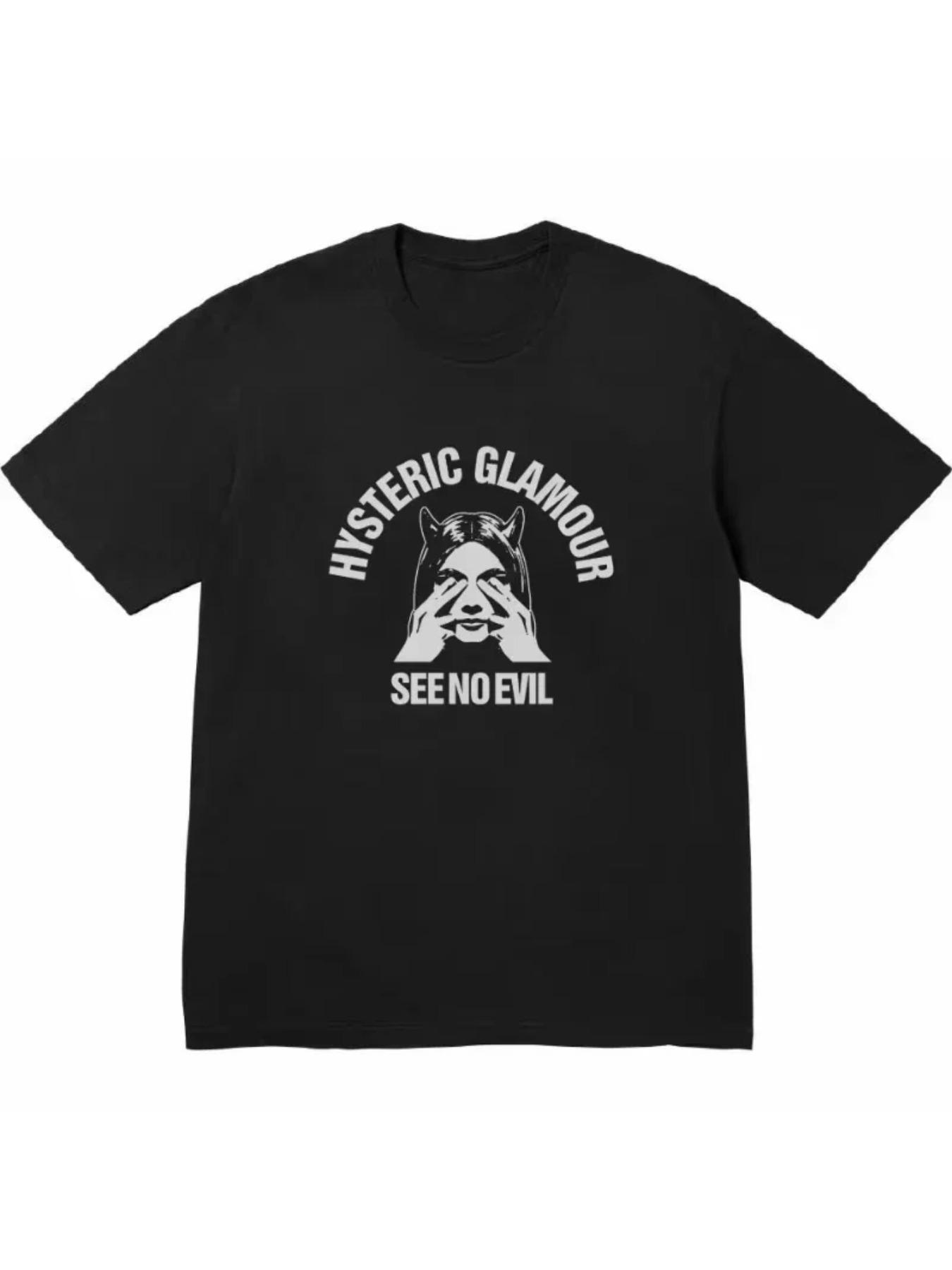Hysteric Glamour T-shirt American Retro Tee Street Culture Tide Brand T-shirt Niche High Quality Trend Short Sleeve