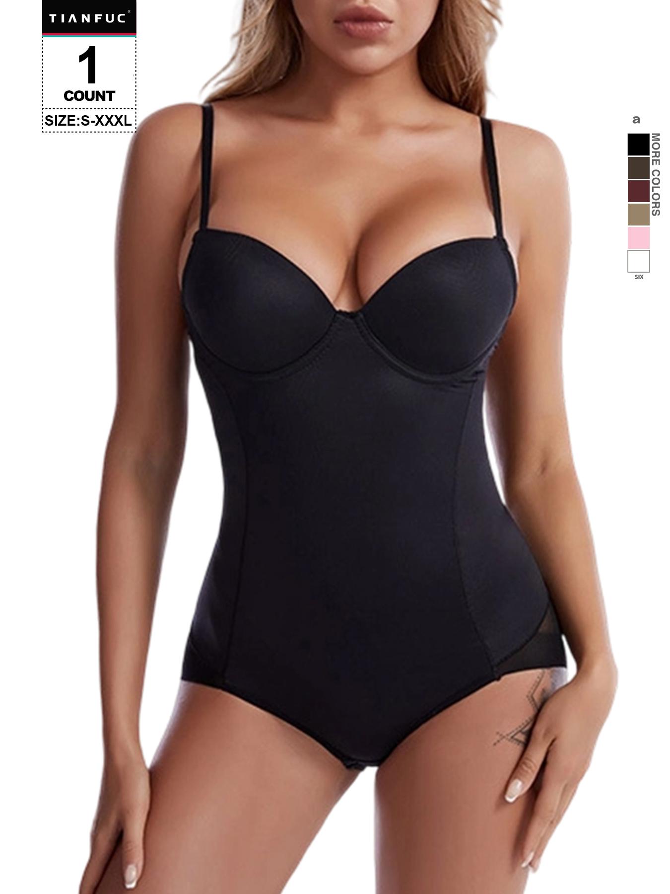 Women's Solid Color Seamless Tummy Tuck Underwear Bodysuit, Casual Comfy Breathable Shaper, Women's Shapewear for Daily Wear