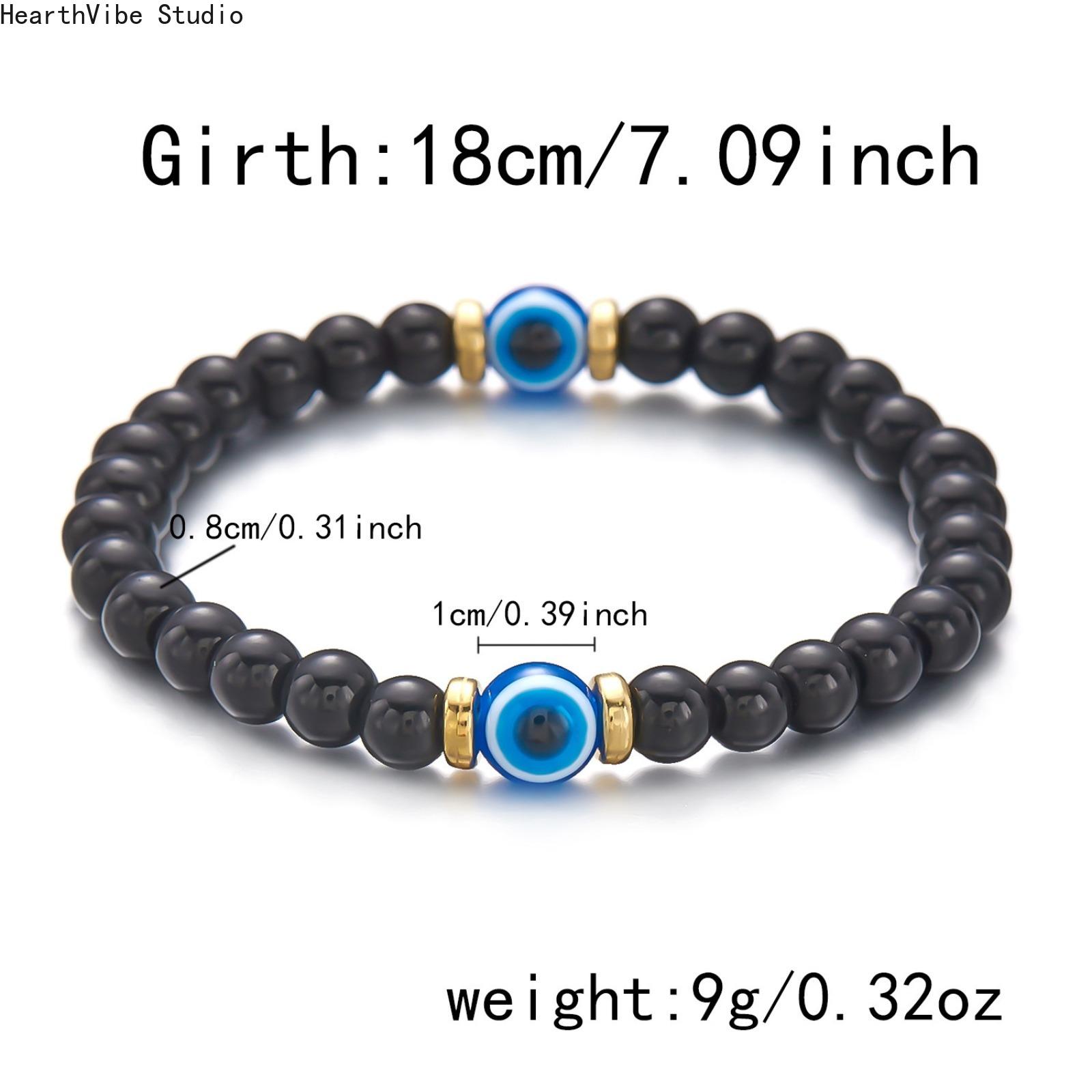 8mm Evil Eye Hematite Beaded Bracelet for Men Women | Unisex StretchEnergy Protection Bracelet, Hypoallergenic Anxiety Relief Grounding Stone Jewelry 8mm Evil Eye Hematite Beaded Bracelet for Men Women | Unisex StretchEnergy Protection Bracelet, Hypoallergenic Anxiety Relief Grounding Stone Jewelry