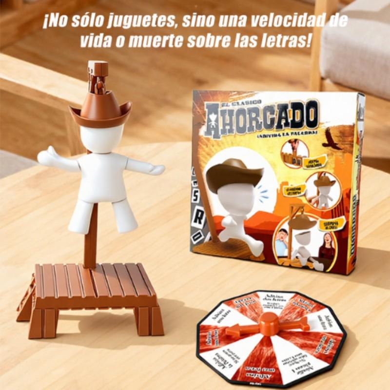 Mystery Board Game with Strawman and Letter Cards, Family Guessing Game, Portable Travel Game, Perfect for Parties, Spanish Version, Christmas Gift