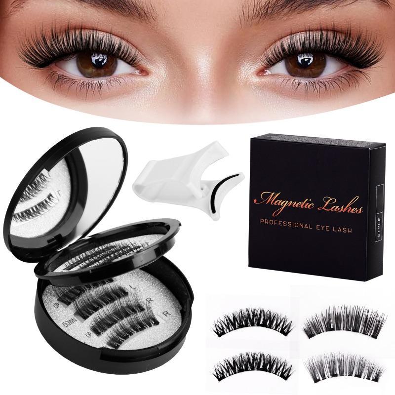 Reusable Soft Magnetic Eyelashes Kit with Applicator Glue-Free Waterproof Lightweight for Natural Makeup Cosmetic Enhance Your Look Subtly