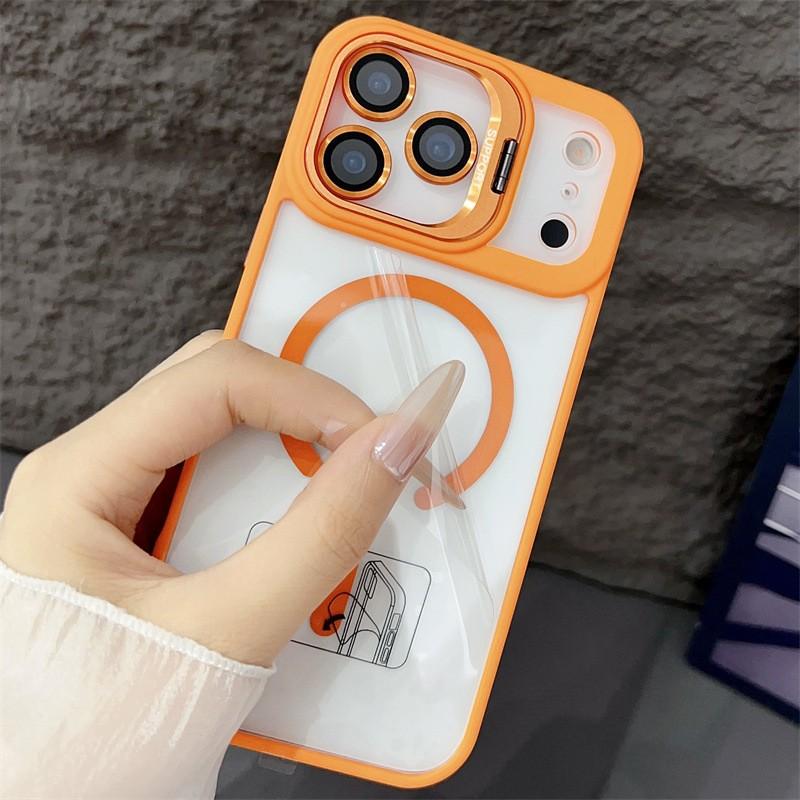 Newly Upgraded iPhone 17 Pro Max Magnetic Case | Ergonomic Anti-Slip Comfort Grip | Protective Anti-Scratch New Magnetic Icon Process | Magsafe with Lens Cover | Hidden Metal Stand | Shockproof & Drop Resistant | Elegant Phone-Mate Gift Casing Accessories