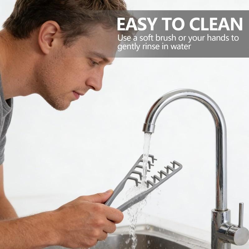 3 Texture Combs, unisex voluminous texture styling combs, wide-tooth textured styling tools, create volume and parting for bangs, ABS plastic textured handle, black + gray + pink