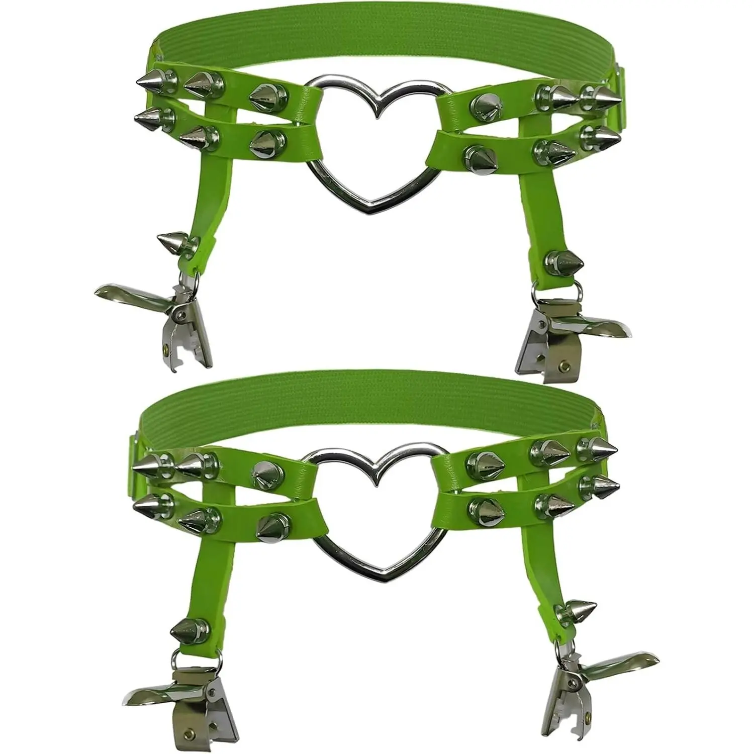2p Green Heart-shaped