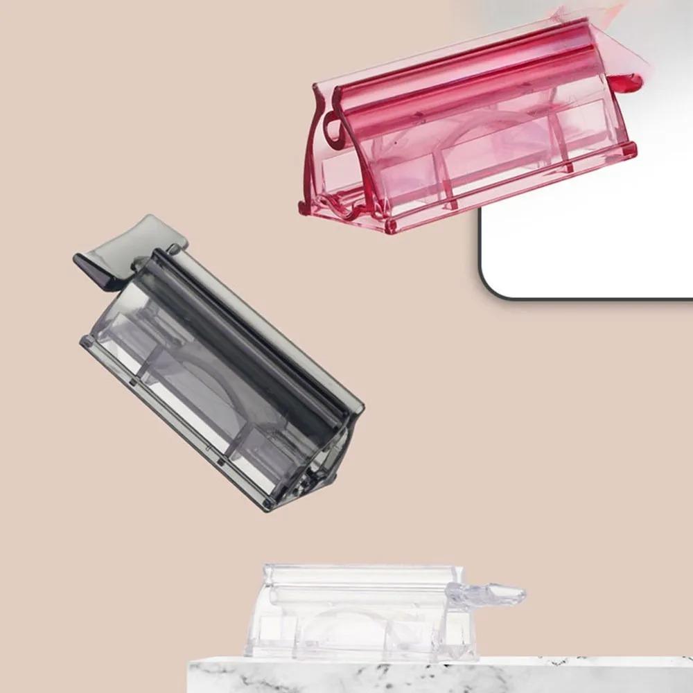 Portable Toothpaste Squeezer and Organizer, Easy-Clean Removable Holder, Effortless Rolling Toothpaste Saver, Multi-Size Fits Any Tube, No Installation Travel & Home Bathroom Upgrade Kit