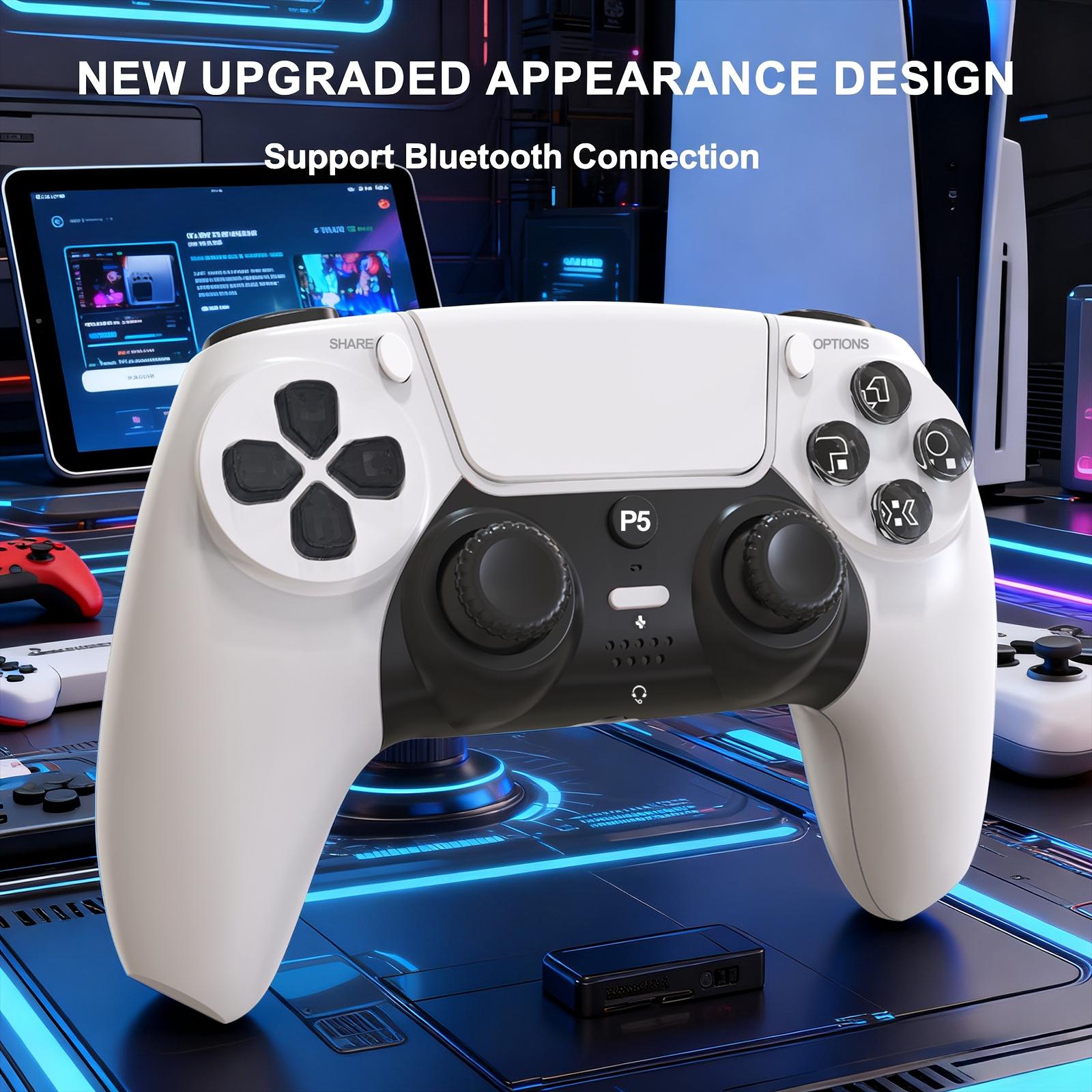 Wireless Bluetooth-compatible Game Controller for P5 Games, Hall Joystick, Dual Vibration, Headphone Jack, Ideal Gift for All Ages