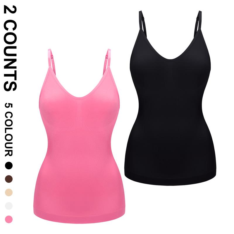 Seamless shaping Camisole tank top for women tummy control slimming cami with scoop neck breathable soft fabric multi color options