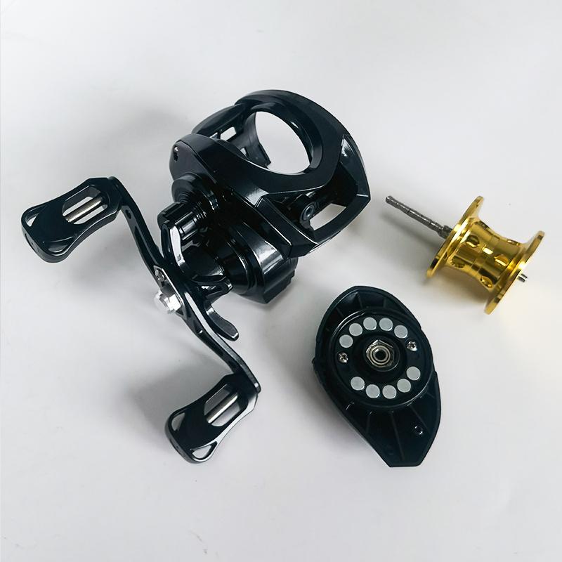 7.2:1 High Speed Baitcasting Reel, 3+1 Ball Bearings 5KG Drag, Left/Right Handed Fishing Reel